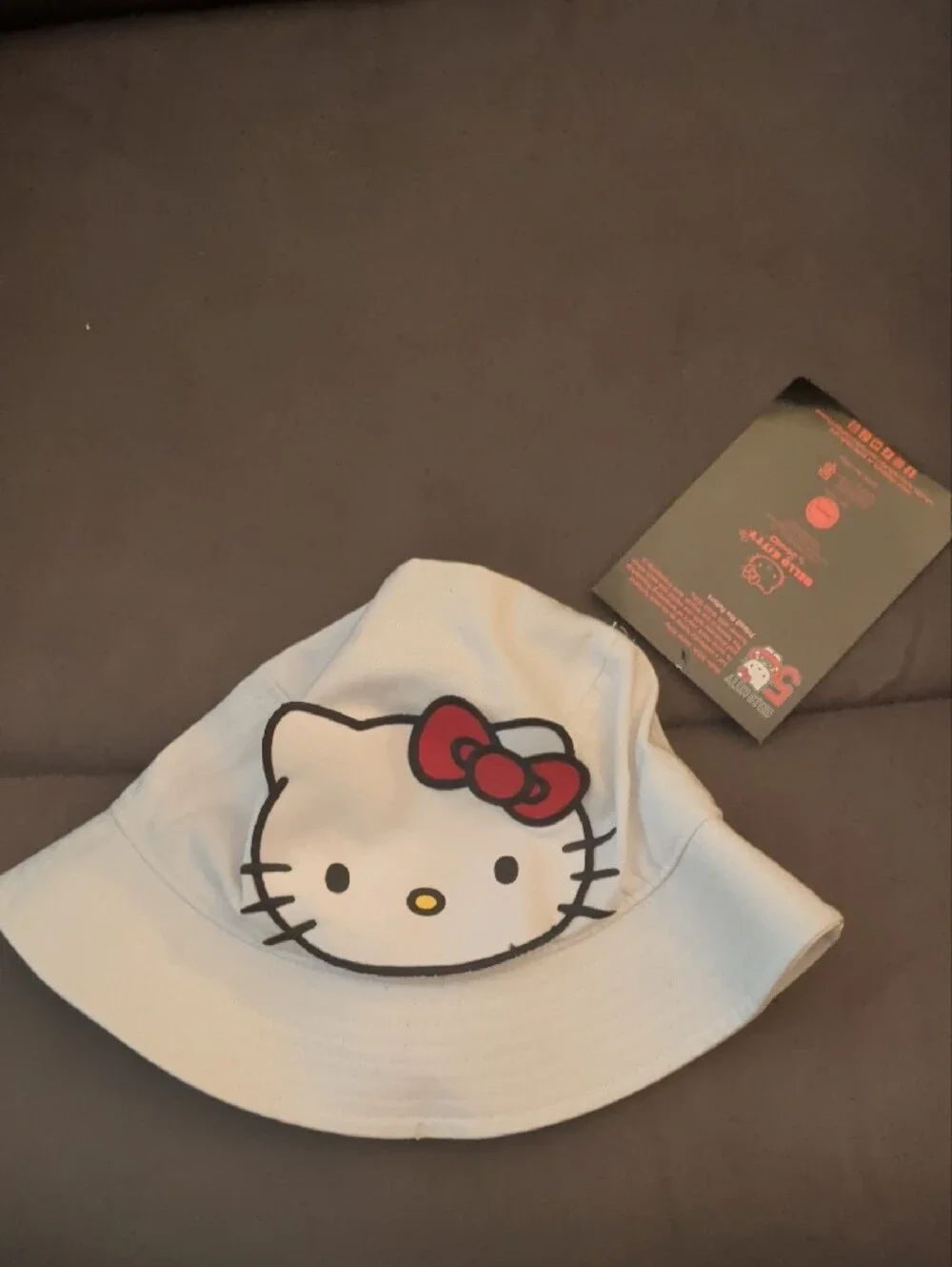 Hello Kitty Black & Red 50th Anniversary Logo Hat